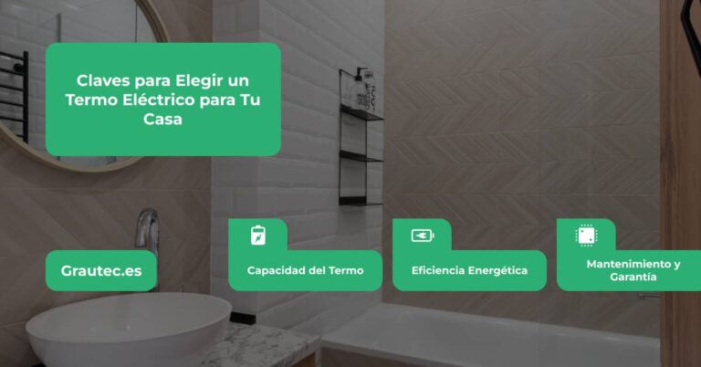 Claves para Elegir un Termo Eléctrico para Tu Casa - Capacidad del Termo - Tipo de Instalación - Eficiencia Energética - Tiempo de Calentamiento