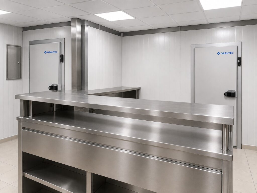 Proyecto de hostelería de Grautec en Orihuela: Cámaras frigoríficas y línea de servicio