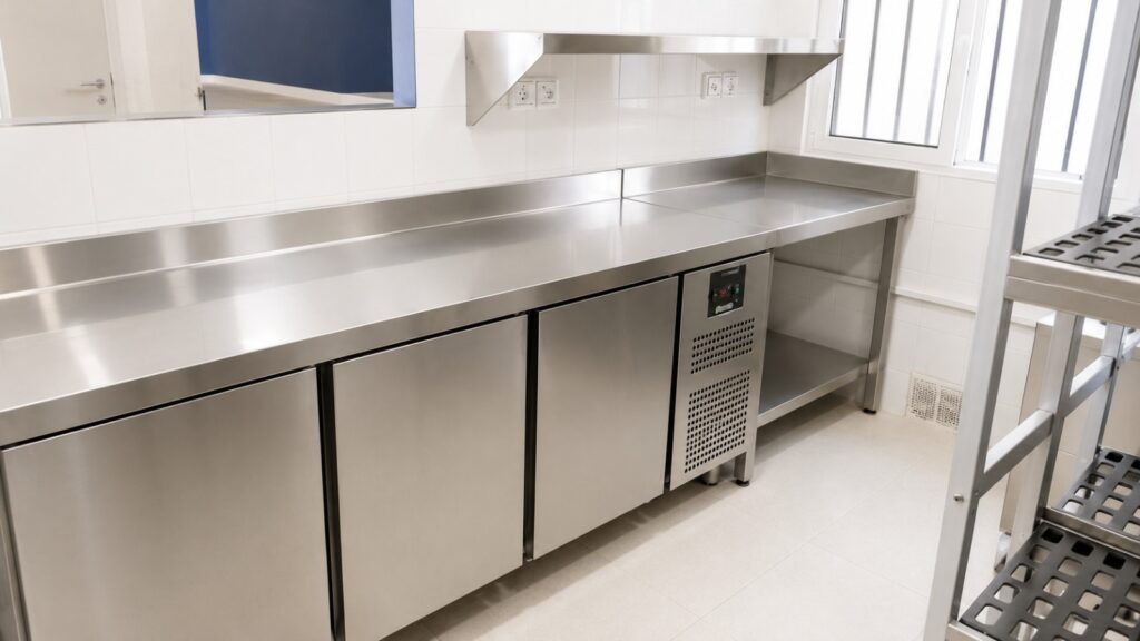 Proyecto de hostelería de Grautec en Sevilla: Zona de preparación refrigerada
